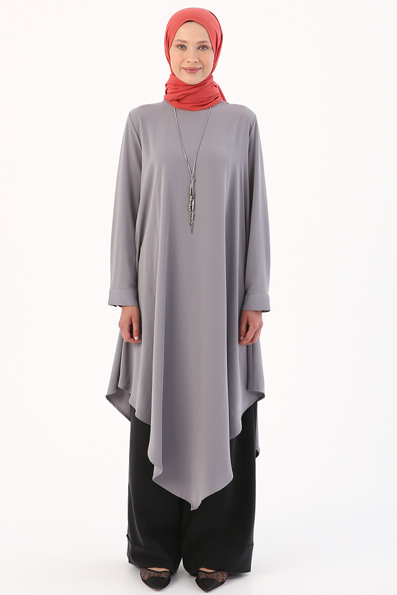 Asymmetric Necklace Wide Tunic