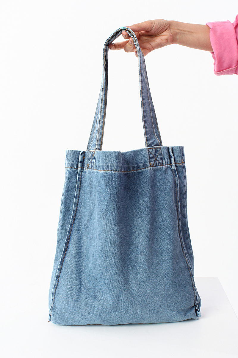 Denim Casual Bag with Straps