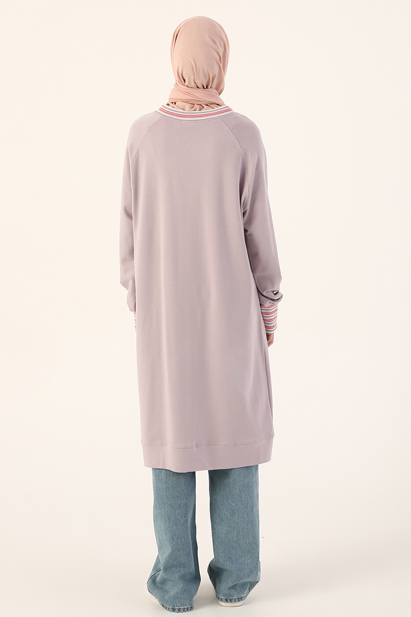 Striped Ribbed Braille Sweat Tunic