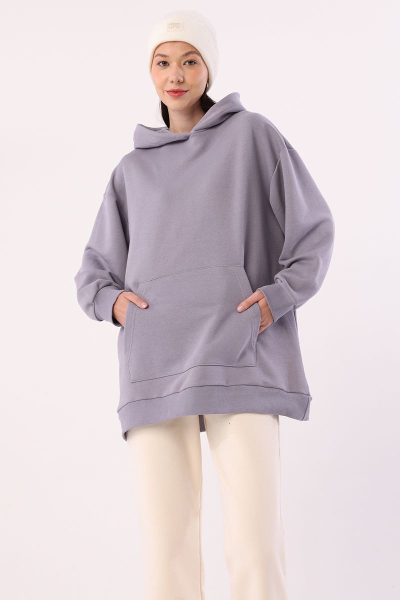 Kanguru Cepli Oversize Sweatshirt