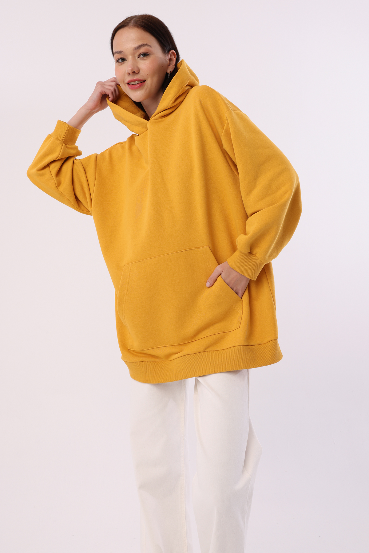 Kanguru Cepli Oversize Sweatshirt