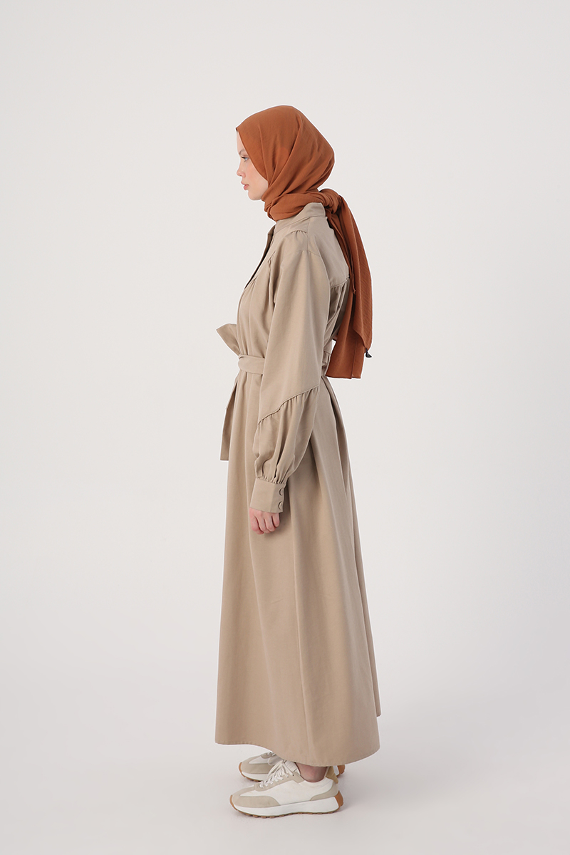 Belted Ruffle Detailed Abaya