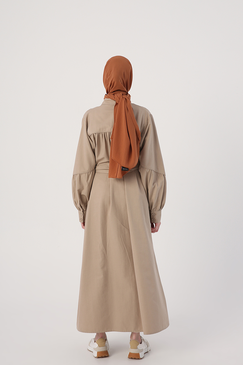 Belted Ruffle Detailed Abaya