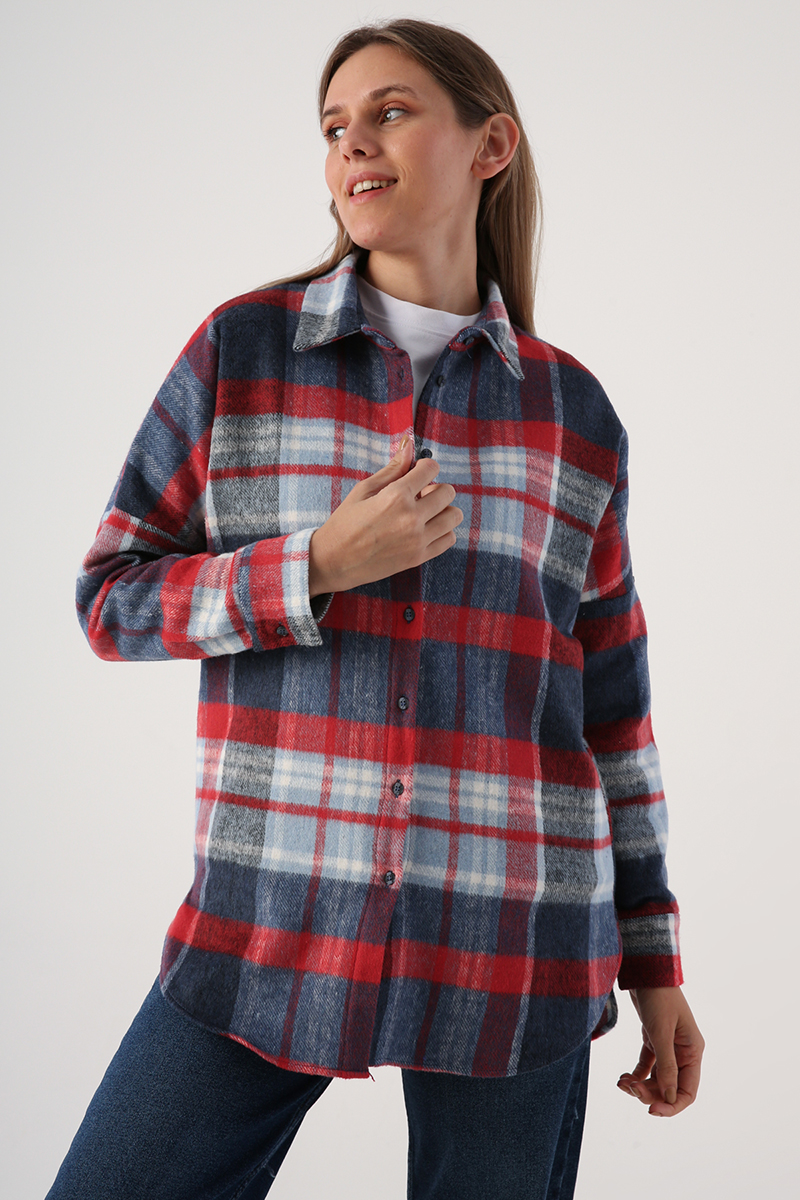 Oversize Lumberjack Shirt Tunic