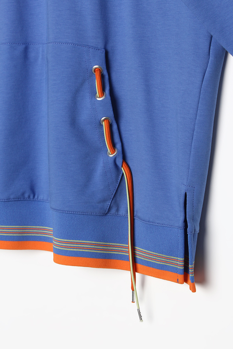 Pamuklu Renkli Ribanalı Kordon Detaylı Cepli Pantolonlu Takım