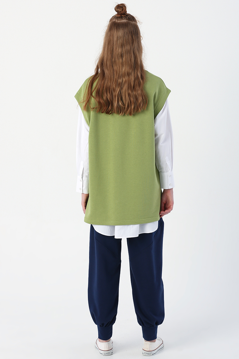 Oversize Slit Detailed Basic Sweater